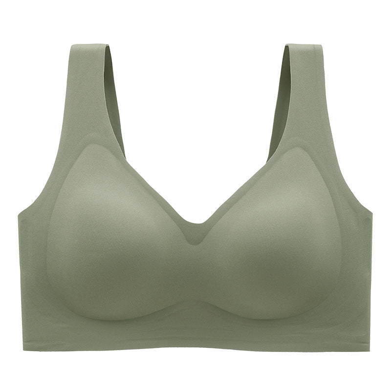 Plus Size Plus-sized Seamless Underwear Push Up Adjustable One-piece Bra - Leverage On Heroes Women Store