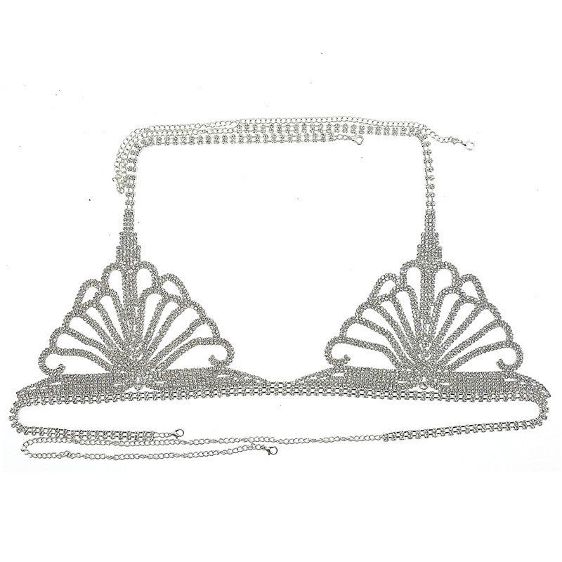 Rhinestone Claw Chain Body Chain Set Sexy Panty Set Show - Leverage On Heroes Women Store