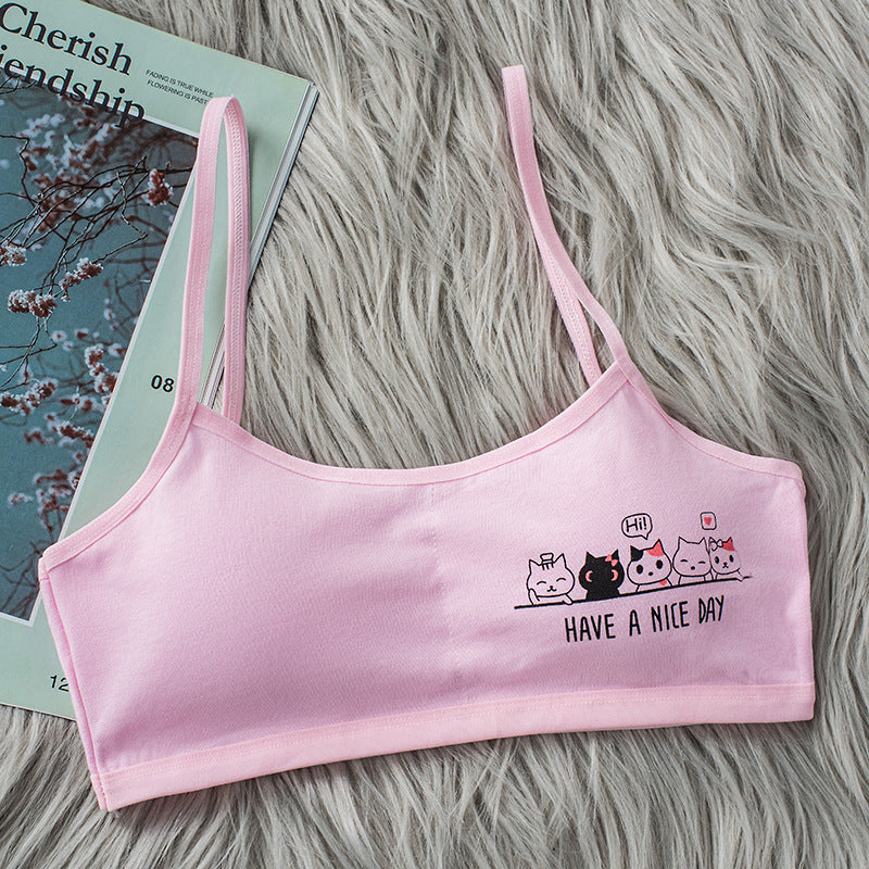 Girl's Bras Cotton Vest Cute - Leverage On Heroes Women Store