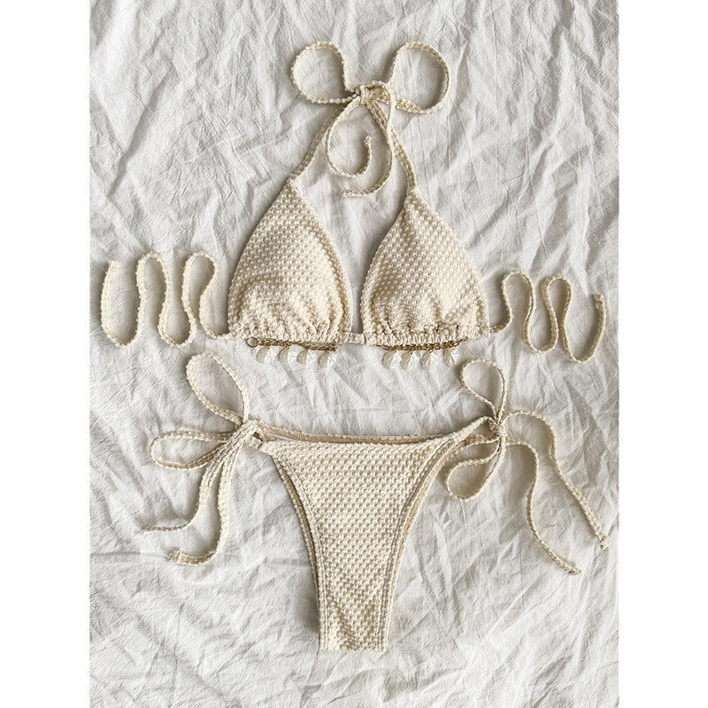Halter Lace-up Bikini Summer Beach Bikini Women's Swimsuit - Leverage On Heroes Women Store