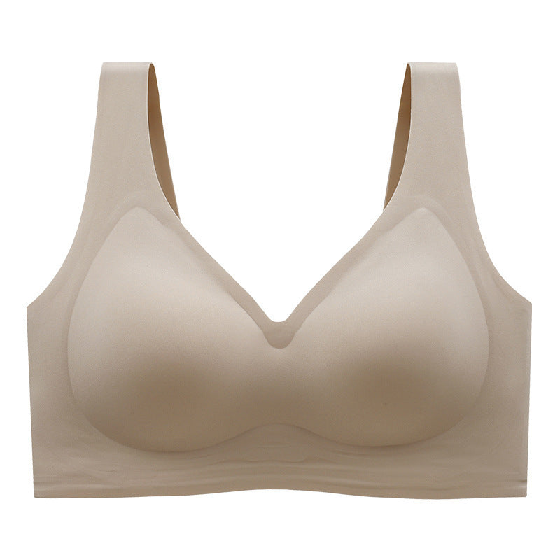 Plus Size Plus-sized Seamless Underwear Push Up Adjustable One-piece Bra - Leverage On Heroes Women Store