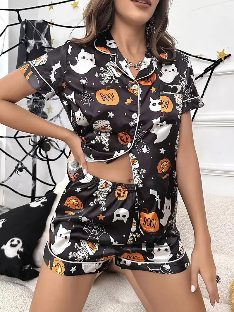 Pajamas Women's Short Sleeve Summer Loungewear - Leverage On Heroes Women Store
