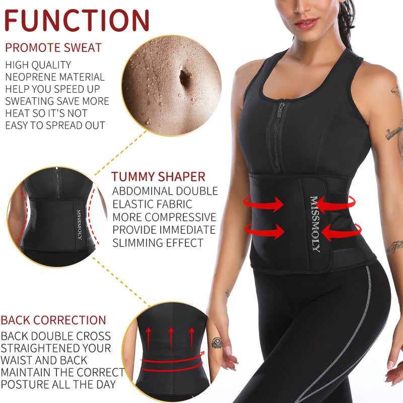 Women Neoprene Waist Trainer Sweat Sauna Suit Waist Cincher shapewear