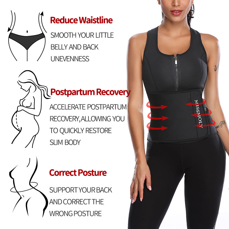 Women Neoprene Waist Trainer Sweat Sauna Suit Waist Cincher shapewear