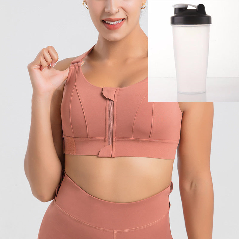 Front Zipper Sport Active Seamless For Women Wireless Sleep Underwear - Leverage On Heroes Women Store