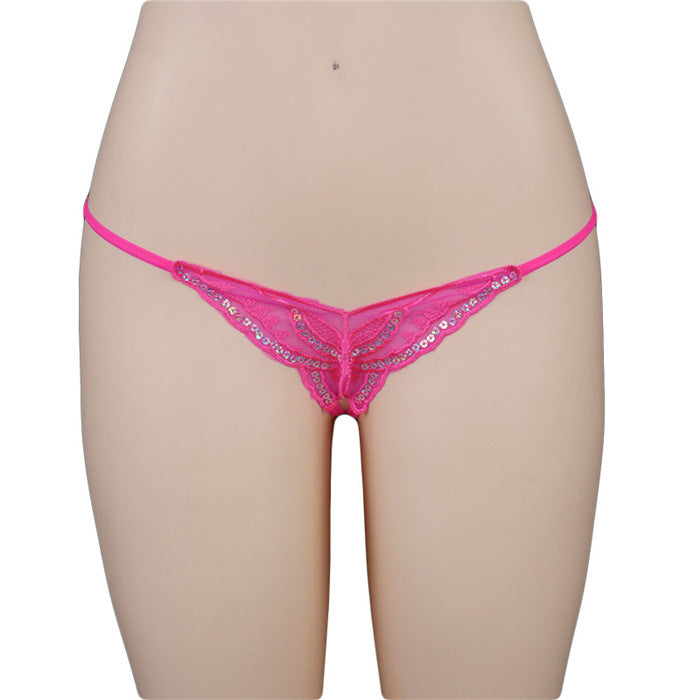 Women's Lace Waist Elastic Panties Thong - Leverage On Heroes Women Store