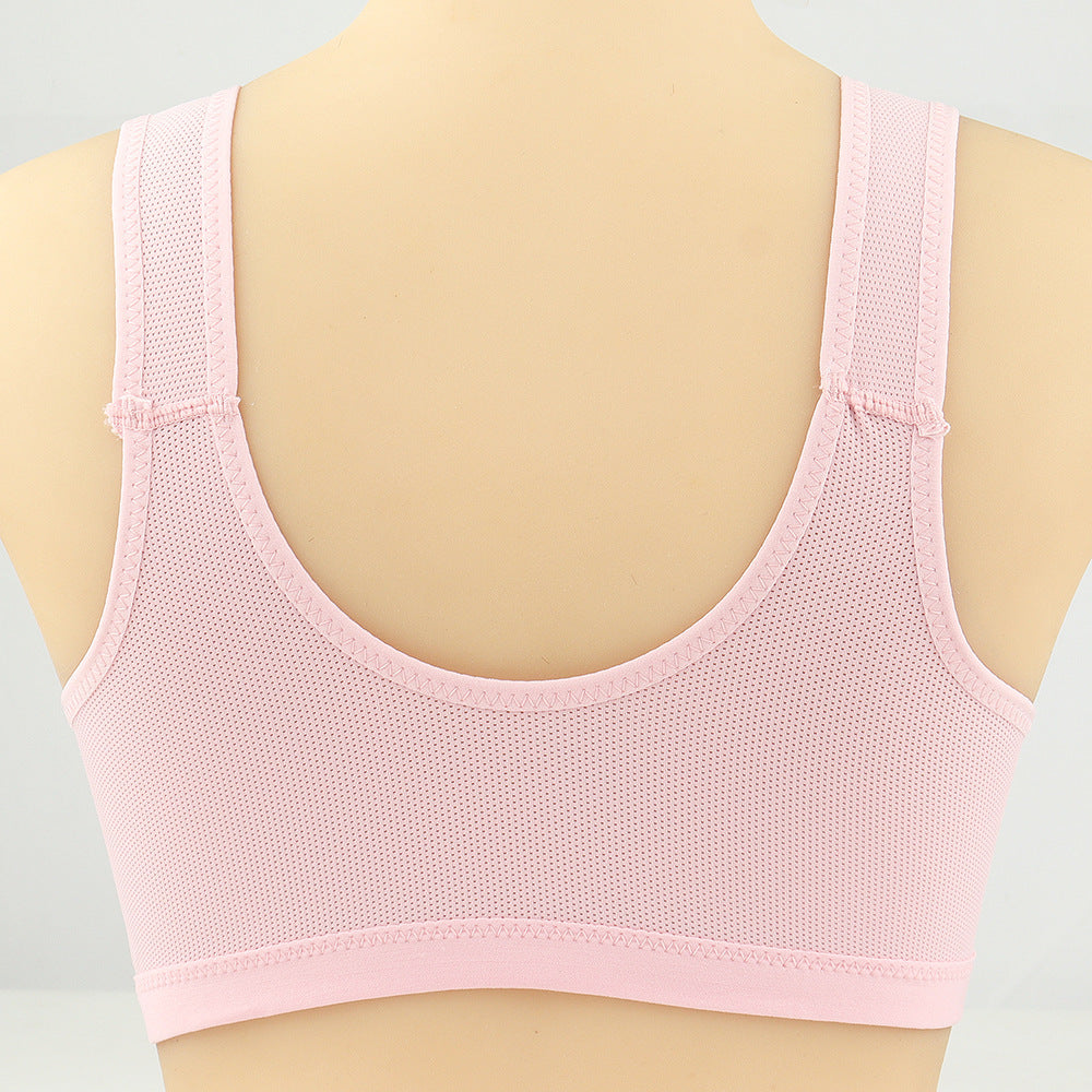 Bras For Women Front Closure Button Bra Wireless Bralette Push Up Brassiere Bra Tube Top Vest Underwear - Leverage On Heroes Women Store