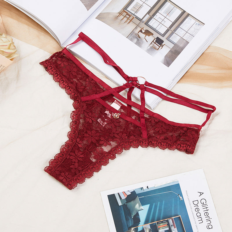 Lace cutout thong - Leverage On Heroes Women Store