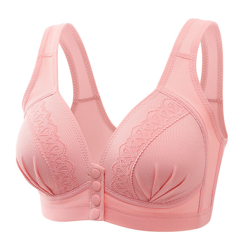 Bras For Women Front Closure Button Bra Wireless Bralette Push Up Brassiere Bra Tube Top Vest Underwear - Leverage On Heroes Women Store