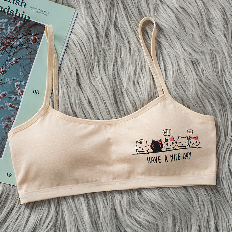 Girl's Bras Cotton Vest Cute - Leverage On Heroes Women Store