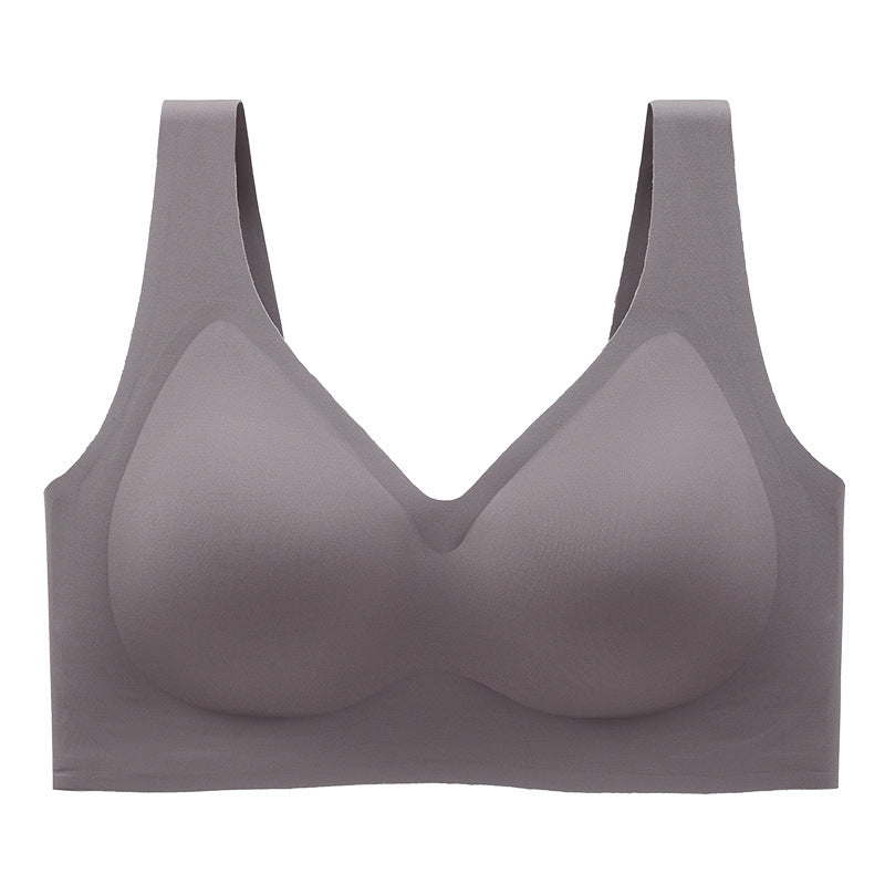 Plus Size Plus-sized Seamless Underwear Push Up Adjustable One-piece Bra - Leverage On Heroes Women Store