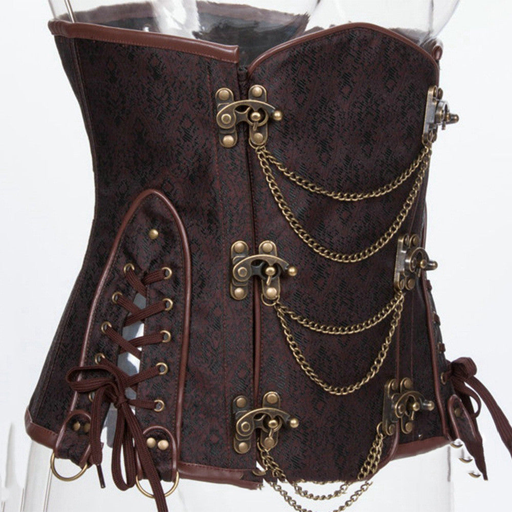 Women's Fashion Metal Chain Punk Shapewear - Leverage On Heroes Women Store
