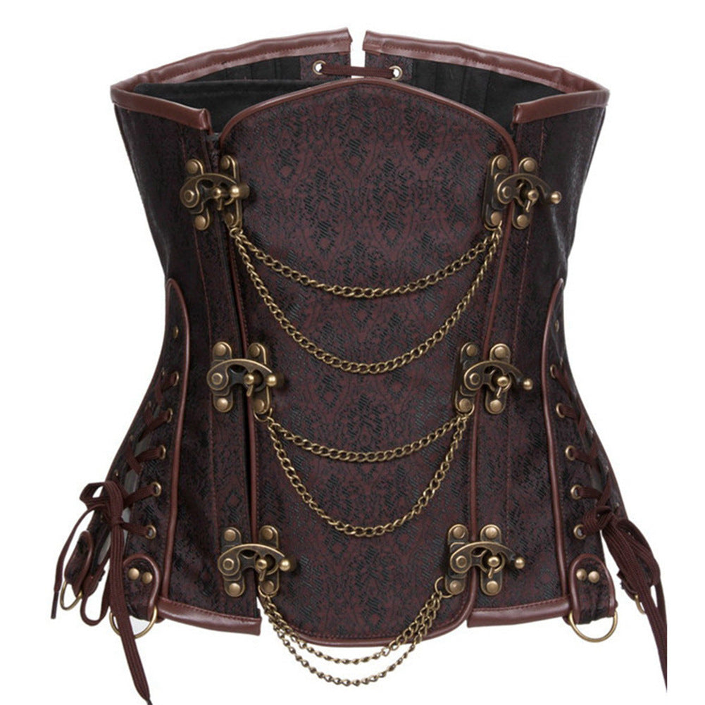 Women's Fashion Metal Chain Punk Shapewear - Leverage On Heroes Women Store