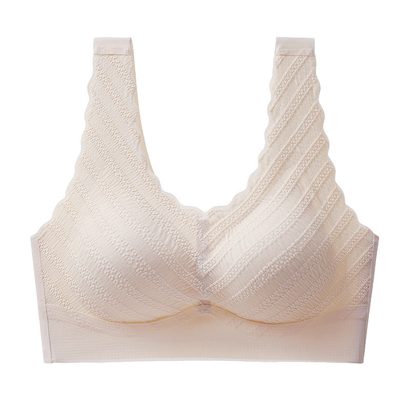 Seamless Back Shaping Bra Women's Small Chest Push Up Summer Thin Lace Bra - Leverage On Heroes Women Store