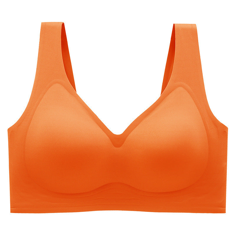 Plus Size Plus-sized Seamless Underwear Push Up Adjustable One-piece Bra - Leverage On Heroes Women Store