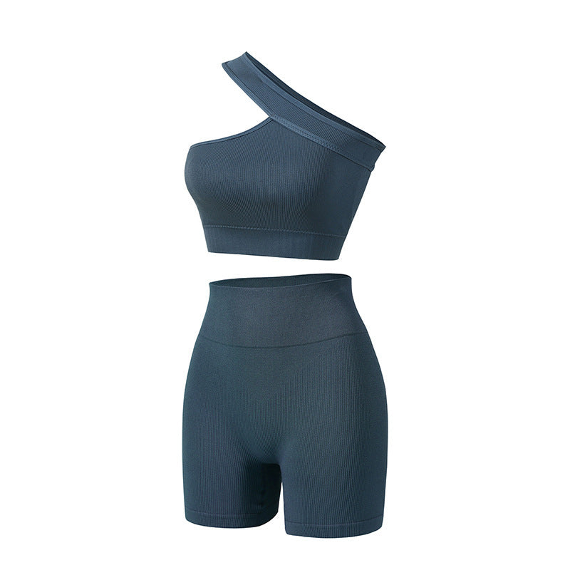 European And American Seamless Women's Underwear Sports Fitness Shockproof Off-shoulder Suit - Leverage On Heroes Women Store