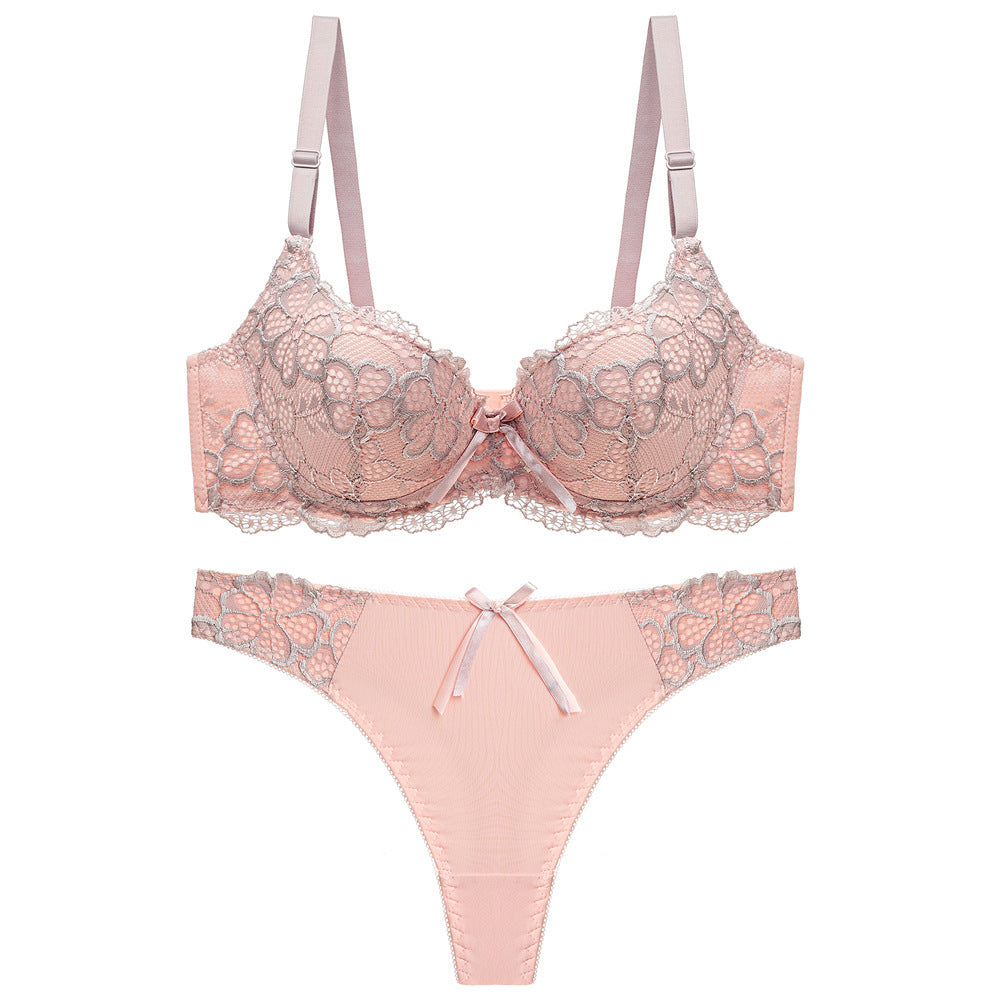 Underwear Push Up Lace Bra Adjustable Bra Set - Leverage On Heroes Women Store