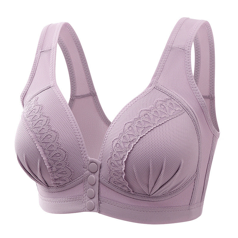 Bras For Women Front Closure Button Bra Wireless Bralette Push Up Brassiere Bra Tube Top Vest Underwear - Leverage On Heroes Women Store