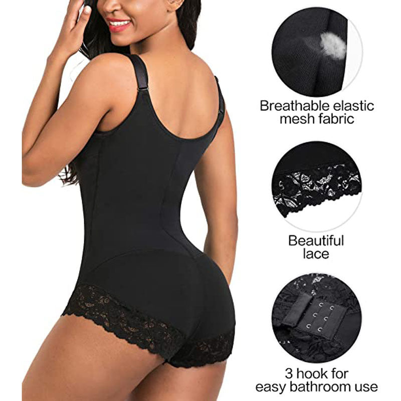 Contracting Hip Lifting Tights Body Shaping Underwear Shapewear Siamese Triangle Zipper Shapewear - Leverage On Heroes Women Store