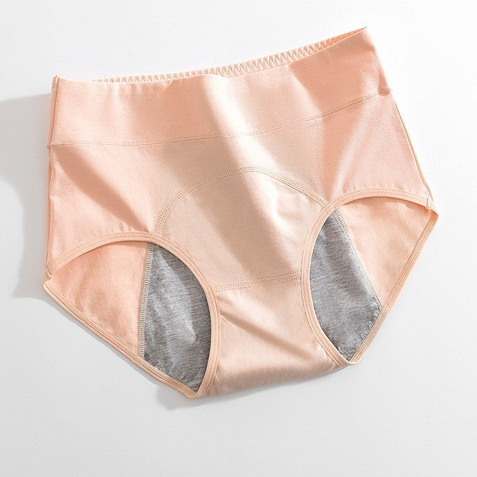Women's Underwear High Waist Pure Cotton Antibacterial Briefs Lengthened Widened Leak-proof Sanitary Panty - Leverage On Heroes Women Store