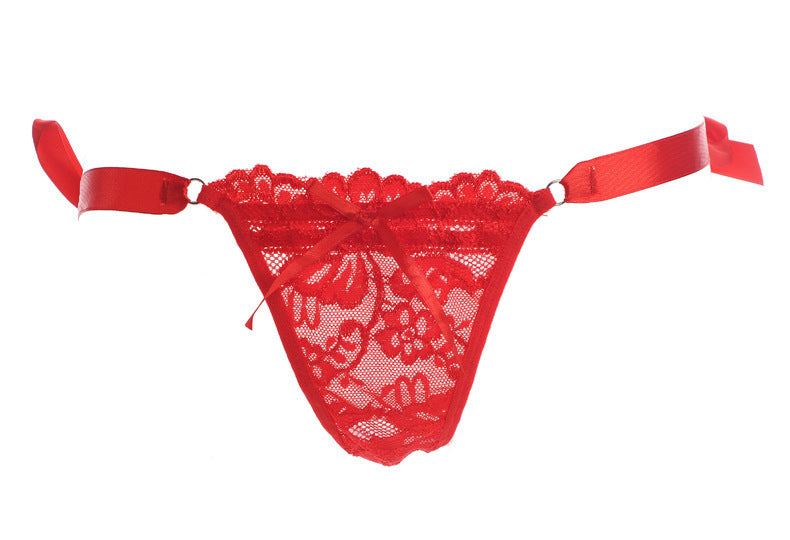 Ladies Knit Lace-up Thong Underwear Thong - Leverage On Heroes Women Store