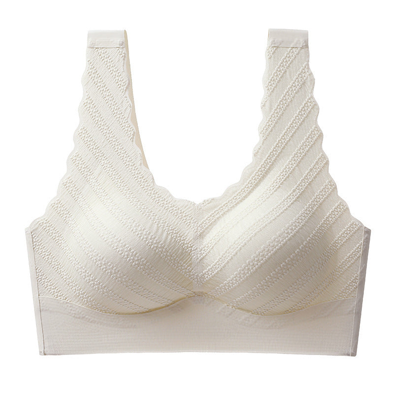 Seamless Back Shaping Bra Women's Small Chest Push Up Summer Thin Lace Bra - Leverage On Heroes Women Store