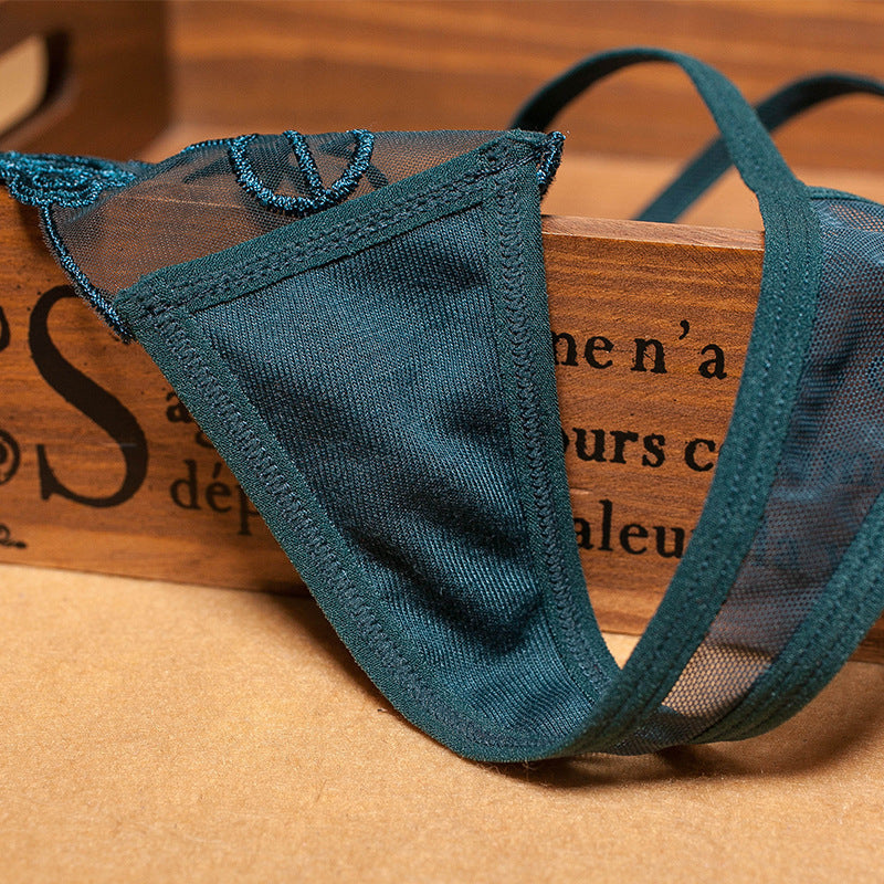 Lace Thong Panties Underwear Ladies Embroidered Floral Thong Panties Womens - Leverage On Heroes Women Store