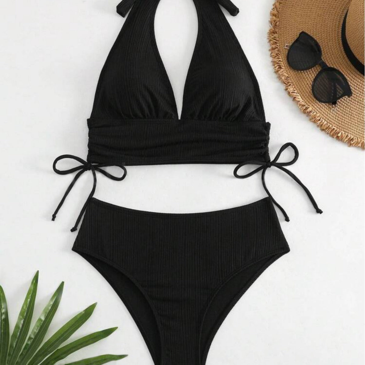Women's Fashion Statement Lace Up Halter Bikini - Leverage On Heroes Women Store