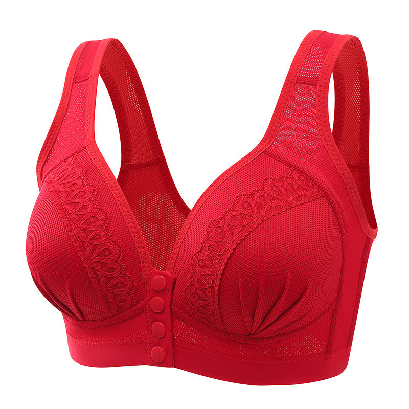 Bras For Women Front Closure Button Bra Wireless Bralette Push Up Brassiere Bra Tube Top Vest Underwear - Leverage On Heroes Women Store