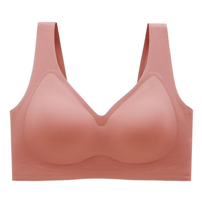 Plus Size Plus-sized Seamless Underwear Push Up Adjustable One-piece Bra - Leverage On Heroes Women Store