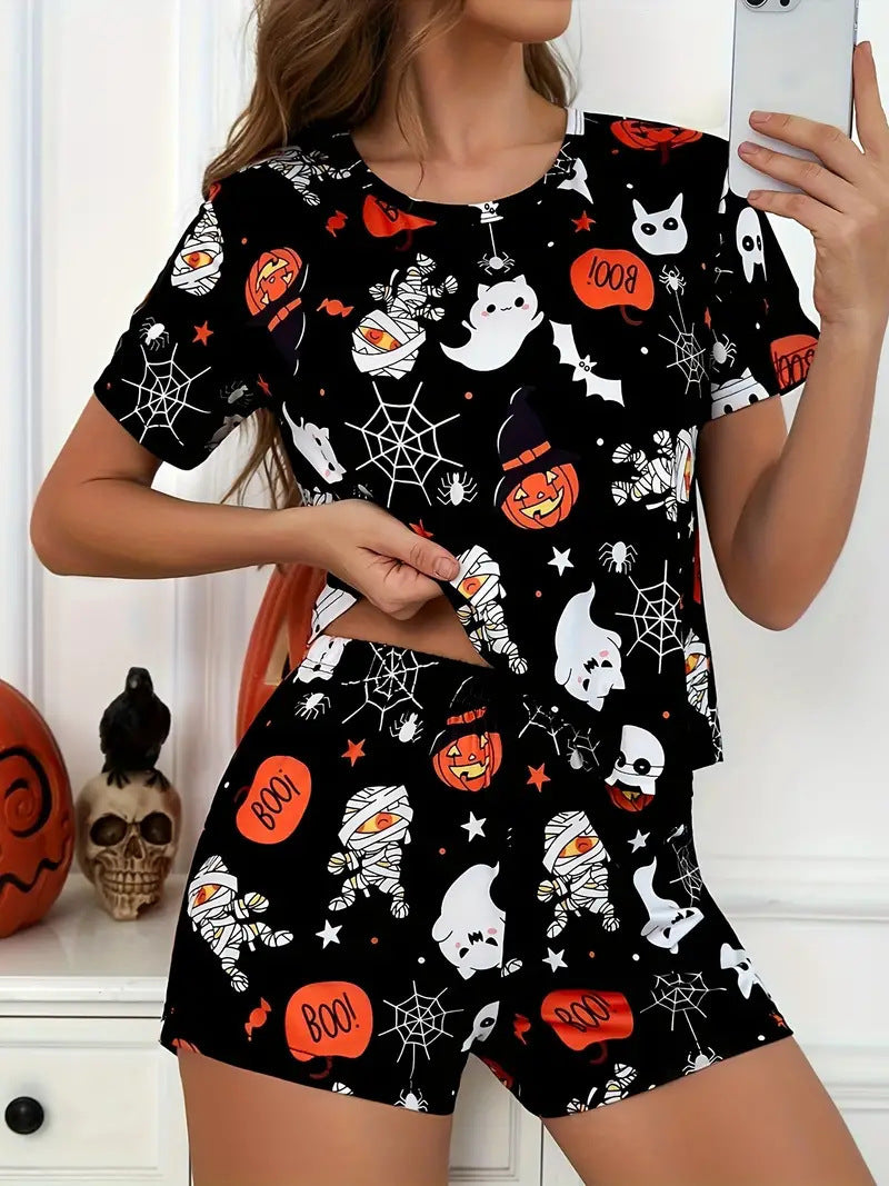 Pajamas Women's Short Sleeve Summer Loungewear - Leverage On Heroes Women Store