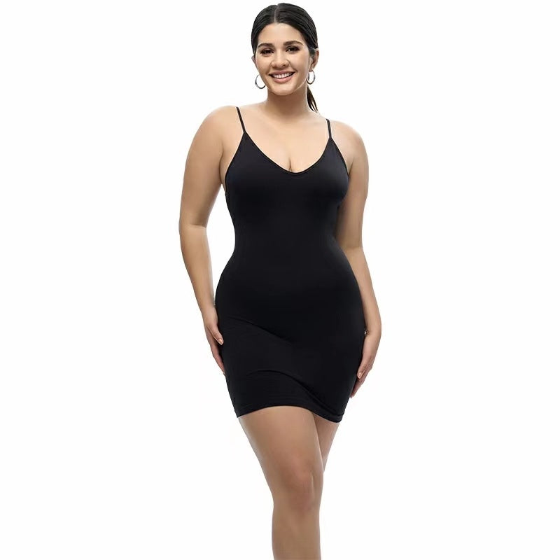 Square Neckline Shapewear Short Skirt - Leverage On Heroes Women Store
