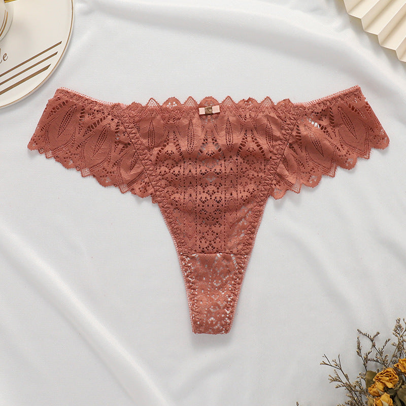 Women's Fashionable Lace Thong Breathable Cross - Leverage On Heroes Women Store