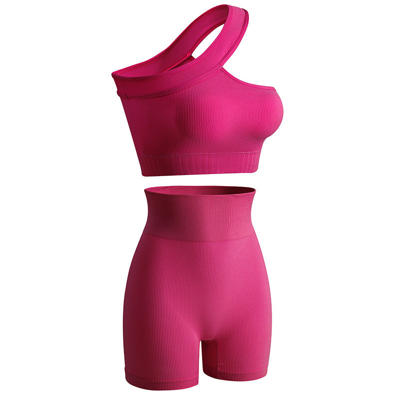 European And American Seamless Women's Underwear Sports Fitness Shockproof Off-shoulder Suit - Leverage On Heroes Women Store