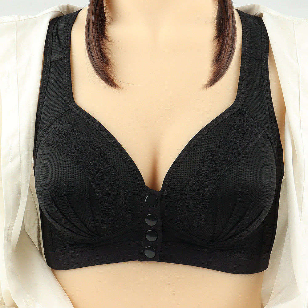 Bras For Women Front Closure Button Bra Wireless Bralette Push Up Brassiere Bra Tube Top Vest Underwear - Leverage On Heroes Women Store