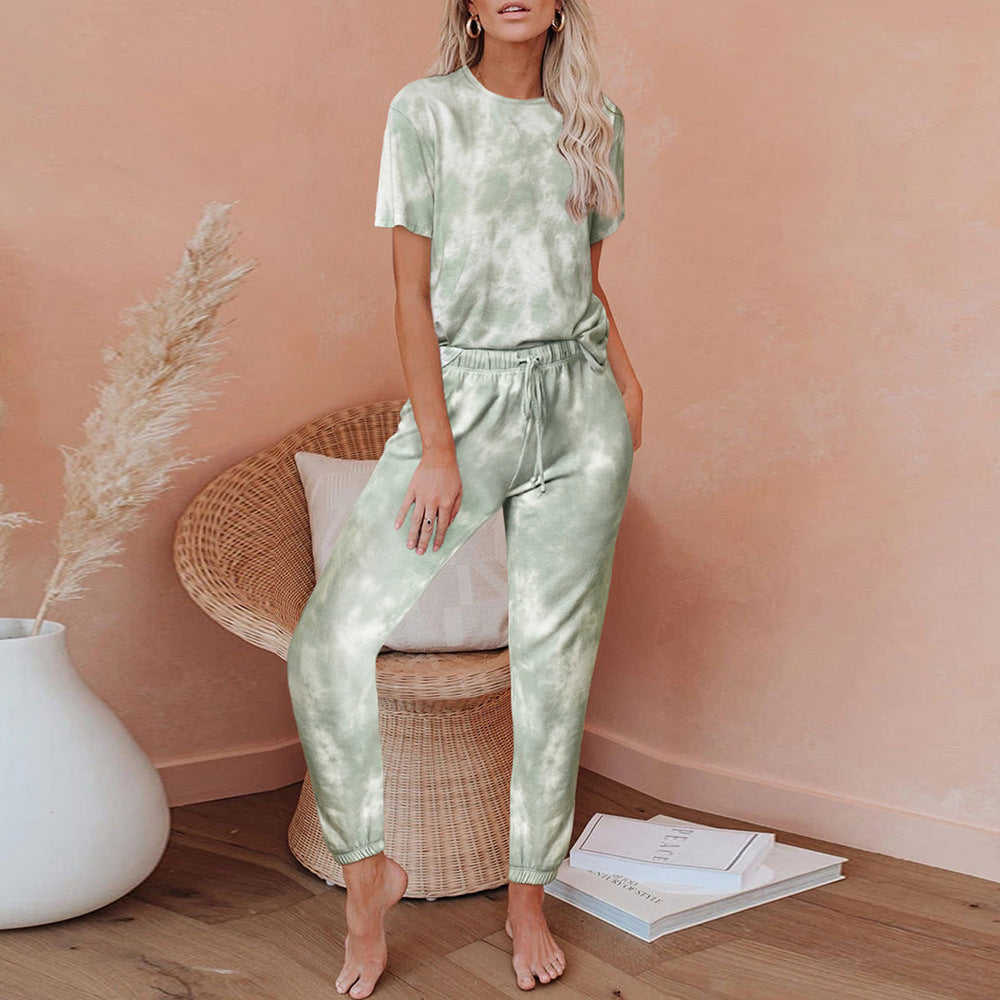 Tie Dye Print One Piece Pajamas Loungewear - Leverage On Heroes Women Store