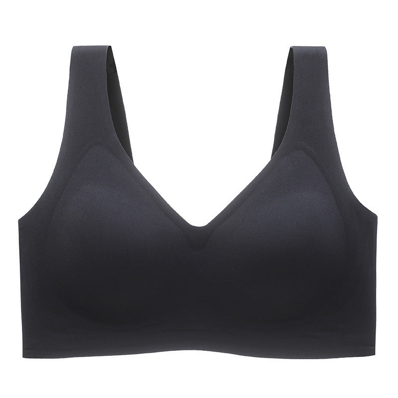 Plus Size Plus-sized Seamless Underwear Push Up Adjustable One-piece Bra - Leverage On Heroes Women Store
