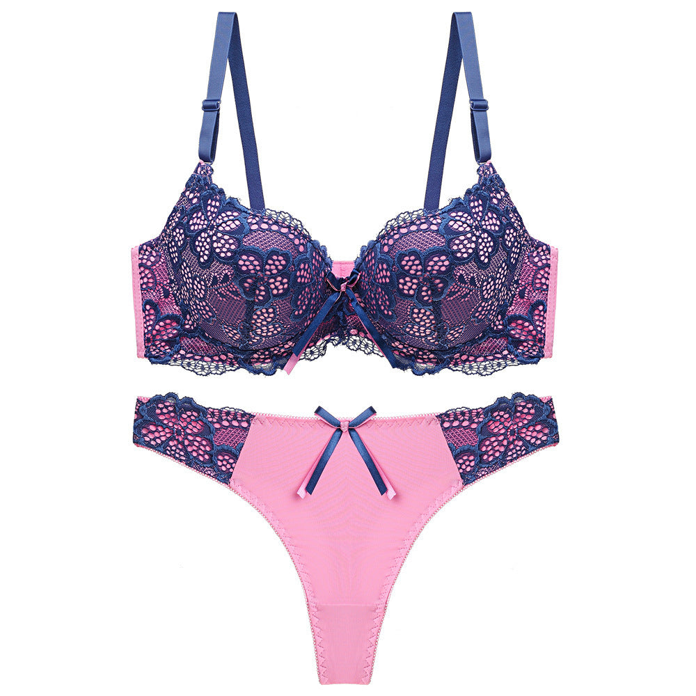 Underwear Push Up Lace Bra Adjustable Bra Set - Leverage On Heroes Women Store