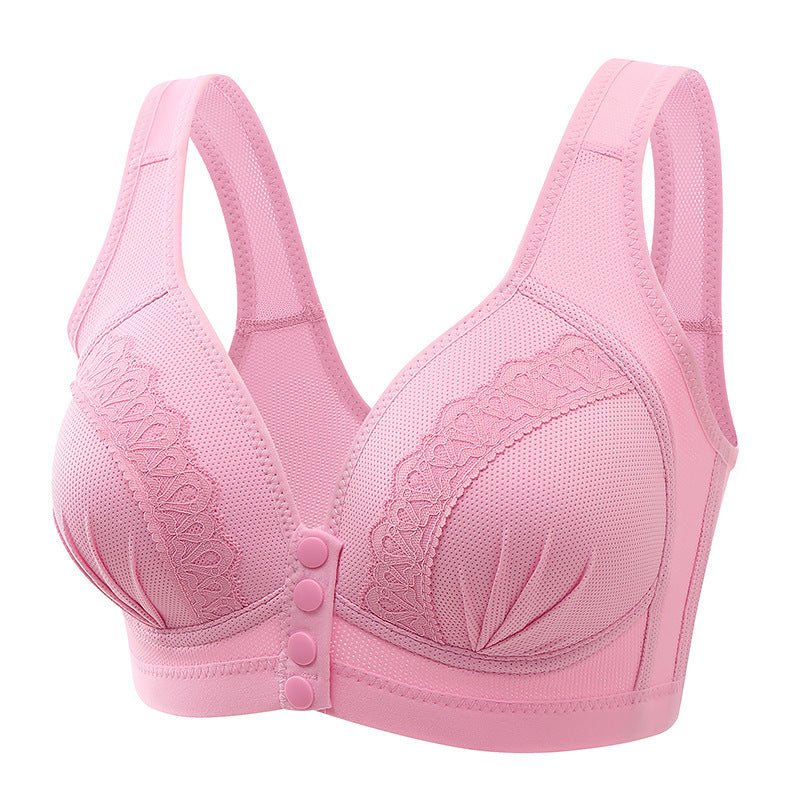Bras For Women Front Closure Button Bra Wireless Bralette Push Up Brassiere Bra Tube Top Vest Underwear - Leverage On Heroes Women Store