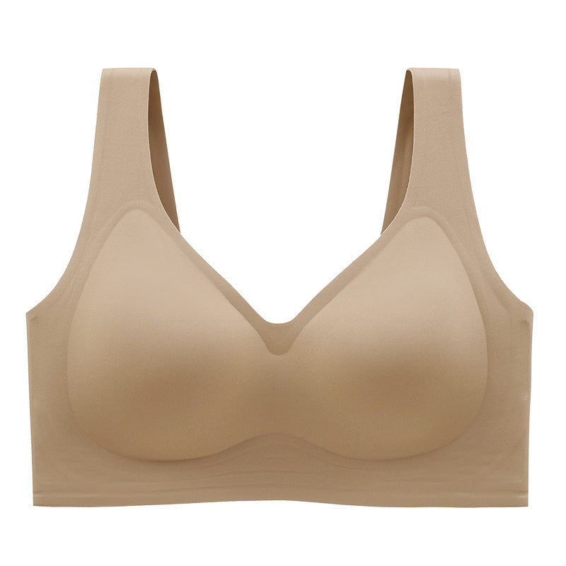 Plus Size Plus-sized Seamless Underwear Push Up Adjustable One-piece Bra - Leverage On Heroes Women Store