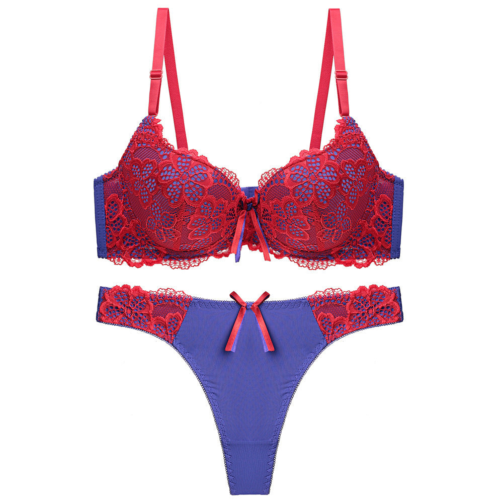 Underwear Push Up Lace Bra Adjustable Bra Set - Leverage On Heroes Women Store