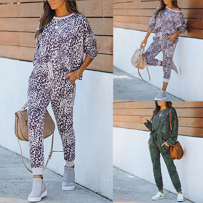 Printed Comfortable Long Sleeve Ladies Loungewear - Leverage On Heroes Women Store