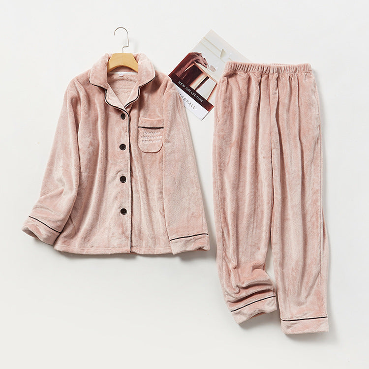 Women's Fashion Coral Fleece Thickened Loungewear Suit - Leverage On Heroes Women Store