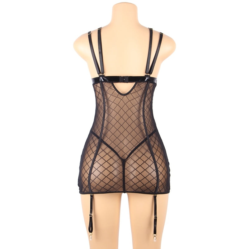 Comeondear Lace Gartered Lingerie Mesh Erotische Lingerie - Leverage On Heroes Women Store