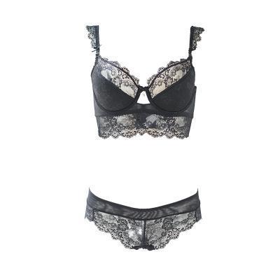 Sexy Mousse Women Sexy Bra Set Ultra-thin Red Black Lace Bras Underwear Push up Bra and underwear - Leverage On Heroes Women Store