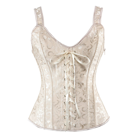 Fashion Halter Zipper Jacquard Ladies Shapewear - Leverage On Heroes Women Store