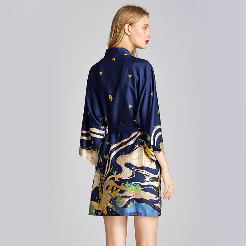 Summer Silk Robe Loungewear – Lightweight Women’s Sleepwear