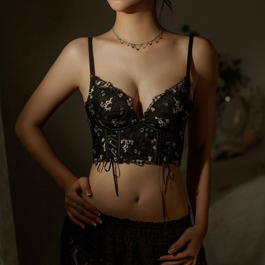 Ladies Push Up Adjustable Embroidered Sling - Leverage On Heroes Women Store