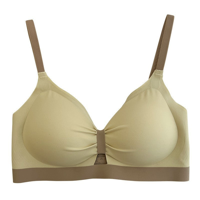 Summer Thin Sweet Bow Small Chest Push Up Bra Seamless Simple Wireless Underwear - Leverage On Heroes Women Store