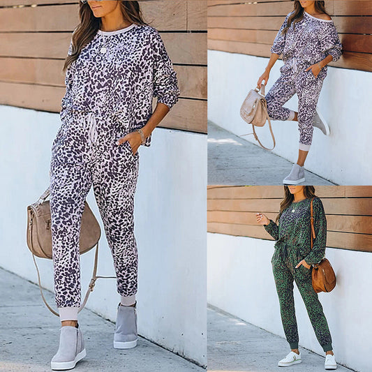 Printed Comfortable Long Sleeve Ladies Loungewear - Leverage On Heroes Women Store